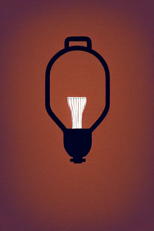 Image similar to minimalist boho style art of a lightbulb, illustration, vector art