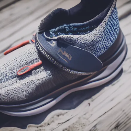 Image similar to high quality presentation photo of concept running shoes inspired by aliens , photography 4k, f1.8 anamorphic, bokeh, 4k, Canon, Nikon