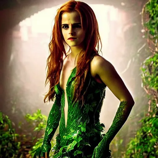 Image similar to Emma Watson as poison ivy