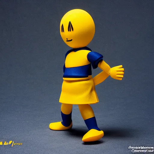 Image similar to korosensei from ansatsu kyoushitsu, actionfigure, product shoot, studio lighting