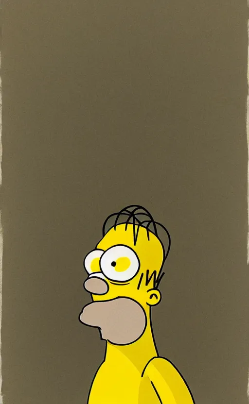 Image similar to homer simpson by winslow homer