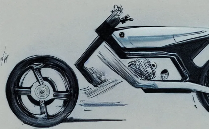 Prompt: 1 9 7 0 s yamaha retro motorcycle concept, sketch, art,