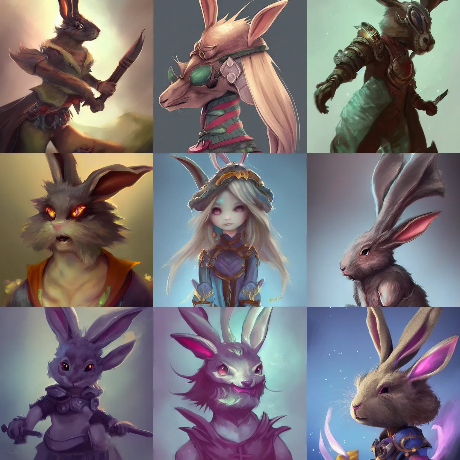 Prompt: fantasy rabbit by jessica ng, concept art, artstation trending, pinterest trending