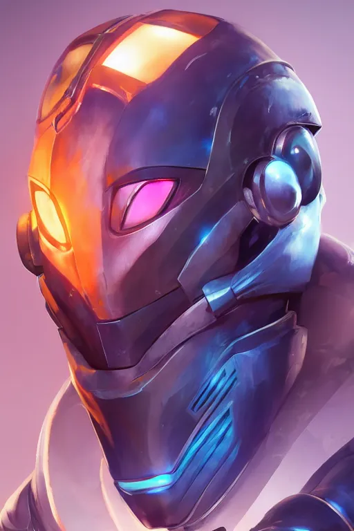 Image similar to epic mask helmet robot ninja portrait stylized as fornite style game design fanart by concept artist gervasio canda, behance hd by jesper ejsing, by rhads, makoto shinkai and lois van baarle, ilya kuvshinov, rossdraws global illumination radiating a glowing aura global illumination ray tracing hdr render in unreal engine 5