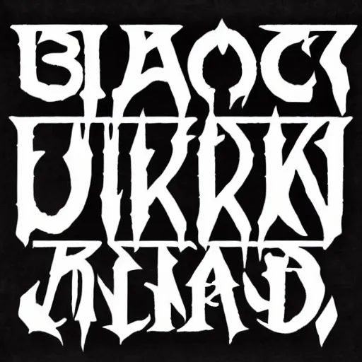 Image similar to black metal font, unreadable