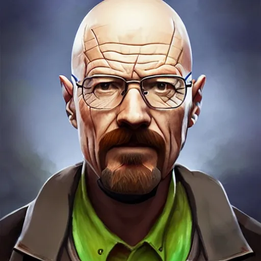 Prompt: walter white as a fortnite skin by greg rutkowski