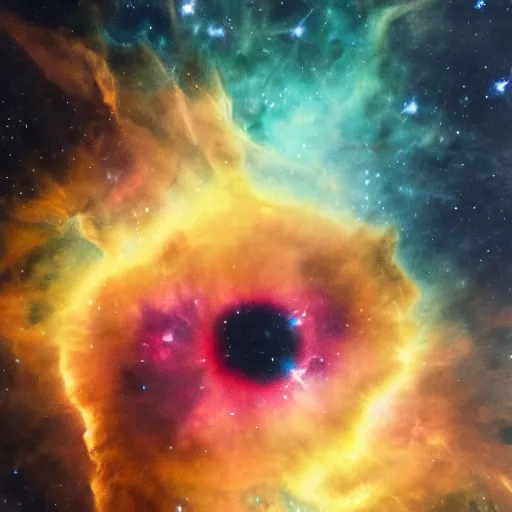 Image similar to an ultra detailed painting of a nebula that looks like an eye