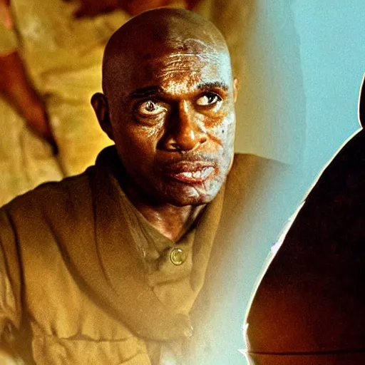 Prompt: donnovan patton as captain benjamin in apocalypse now, 8k resolution, full HD, cinematic lighting, award winning, anatomically correct
