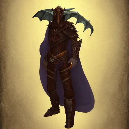 Image similar to medium-length portrait of a dragonborn wearing a dark robe, highly detailed, digital painting, concept art, fantasy art, D&D