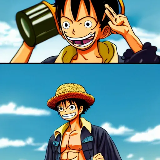 Image similar to luffy in 🐼