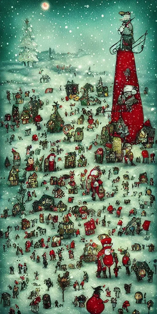 Image similar to a vintage christmas day parade by alexander jansson