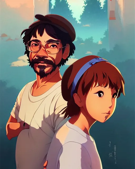 Image similar to cheech and chong, portrait shinkai makoto studio ghibli studio key hideaki anno sakimichan stanley artgerm lau rossdraws james jean marc simonetti elegant highly detailed digital painting artstation pixiv