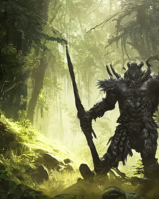 Image similar to Panther warrior in armor sneaking in jungle, portrait, magic the gathering artwork, D&D, fantasy, cinematic lighting, centered, symmetrical, highly detailed, digital painting, artstation, concept art, smooth, sharp focus, illustration, volumetric lighting, epic Composition, 8k, art by Akihiko Yoshida and Greg Rutkowski and Craig Mullins, oil painting, cgsociety