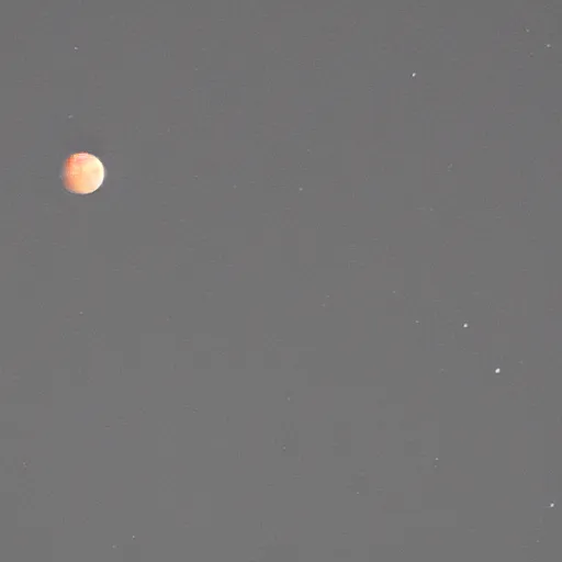 Prompt: planet Jupiter rising in the distance over the horizon of a frozen moon