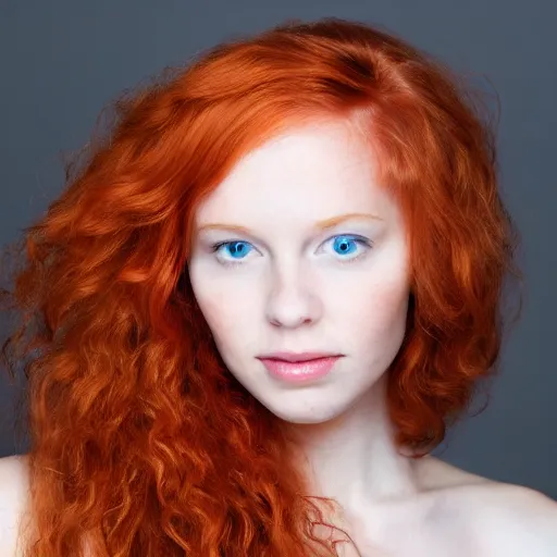 Image similar to a beautiful young woman with strawberry blonde hair
