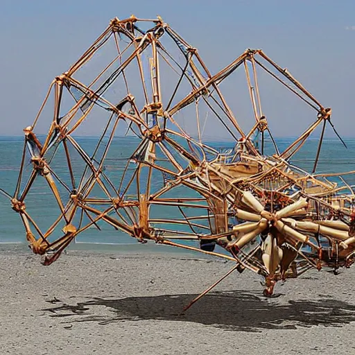 Image similar to a strandbeest by theo jansen