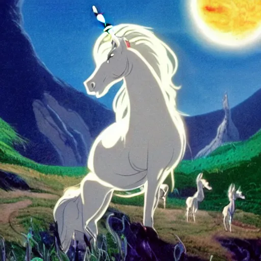 Image similar to the last unicorn 1 9 8 2