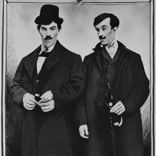 Image similar to b & w portrait of sherlock holmes and dr. watson, the adventure of the speckled band