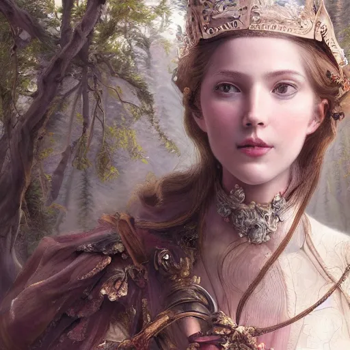 Image similar to A masterpiece ultrarealistic ultradetailed portrait of a Incredibly beautiful princess with Royal Tevton Knight Full Iron Helmet. baroque renaissance girl in the forest. medium shot, intricate, elegant, highly detailed. trending on artstation, digital art, by Stanley Artgerm Lau, WLOP, Rossdraws, James Jean, Andrei Riabovitchev, Marc Simonetti, Yoshitaka Amano. background by James Jean and Gustav Klimt, light by Julie Bell, 4k, porcelain skin.