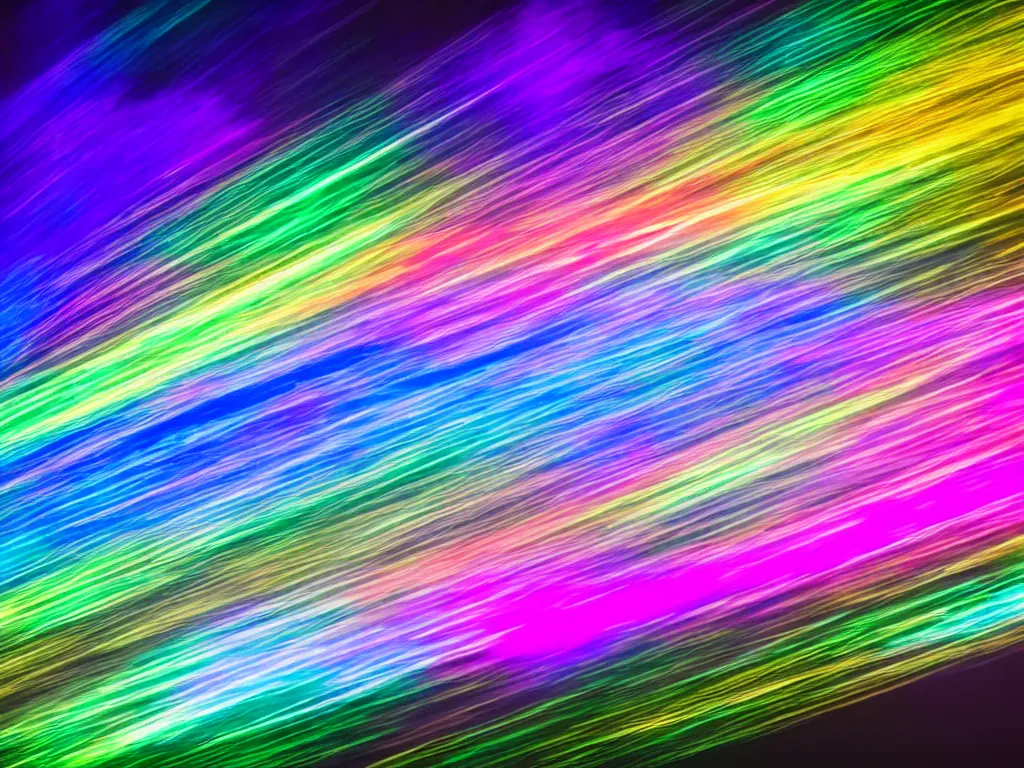 Prompt: beautiful streaks of light moving across the screen with highlights of color