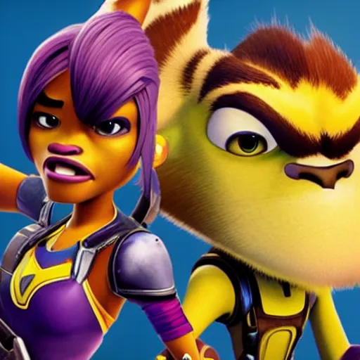 Prompt: keke palmer in the ratchet and clank universe