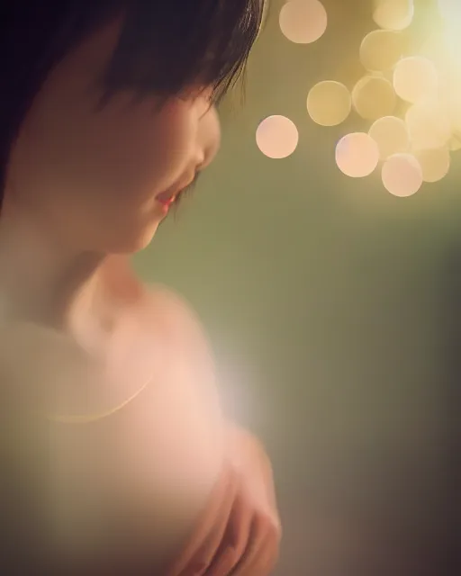 Prompt: japanese aphrodite, diffuse lighting, bokeh, soft focus, portrait