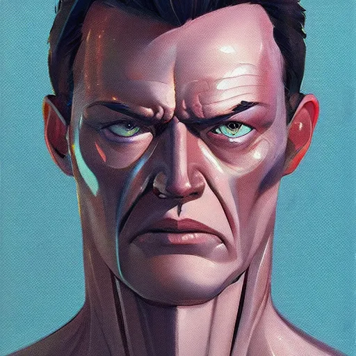 Image similar to face icon stylized minimalist t - 1 0 0 0, loftis, cory behance hd by jesper ejsing, by rhads, makoto shinkai and lois van baarle, ilya kuvshinov, rossdraws global illumination