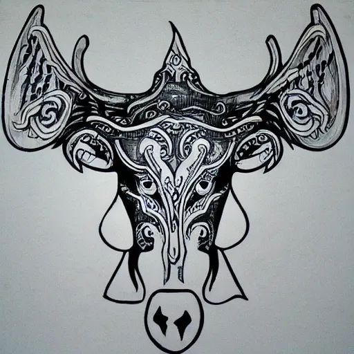 Image similar to white bull with wings, fantasy style