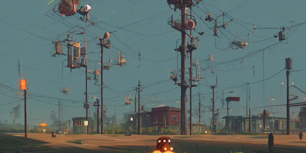 Image similar to Owensboro Kentucky by Goro Fujita and Simon Stalenhag , 8k, trending on artstation, hyper detailed, cinematic