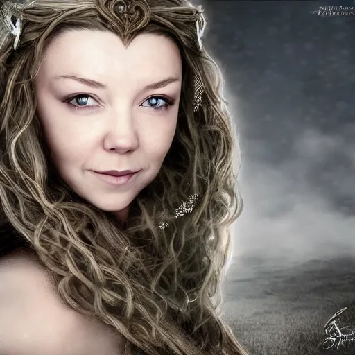 Prompt: head and shoulders photography portrait margaery tyrell in the style of luis royo