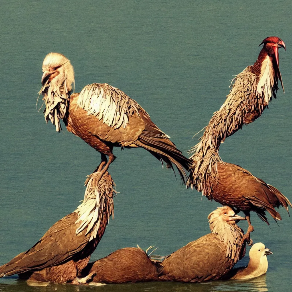 Image similar to and he unrolled his feathers, and rowed him softer home