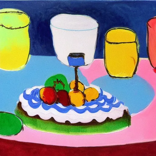 Image similar to birthday cake painting by matisse