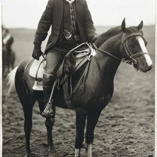 Image similar to an irishman on a horse drinking a guinness