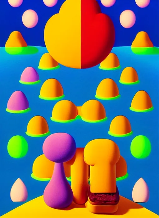 Image similar to sandwhich by shusei nagaoka, kaws, david rudnick, airbrush on canvas, pastell colours, cell shaded, 8 k