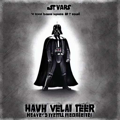 Image similar to Darth Vader's heavy metal album cover