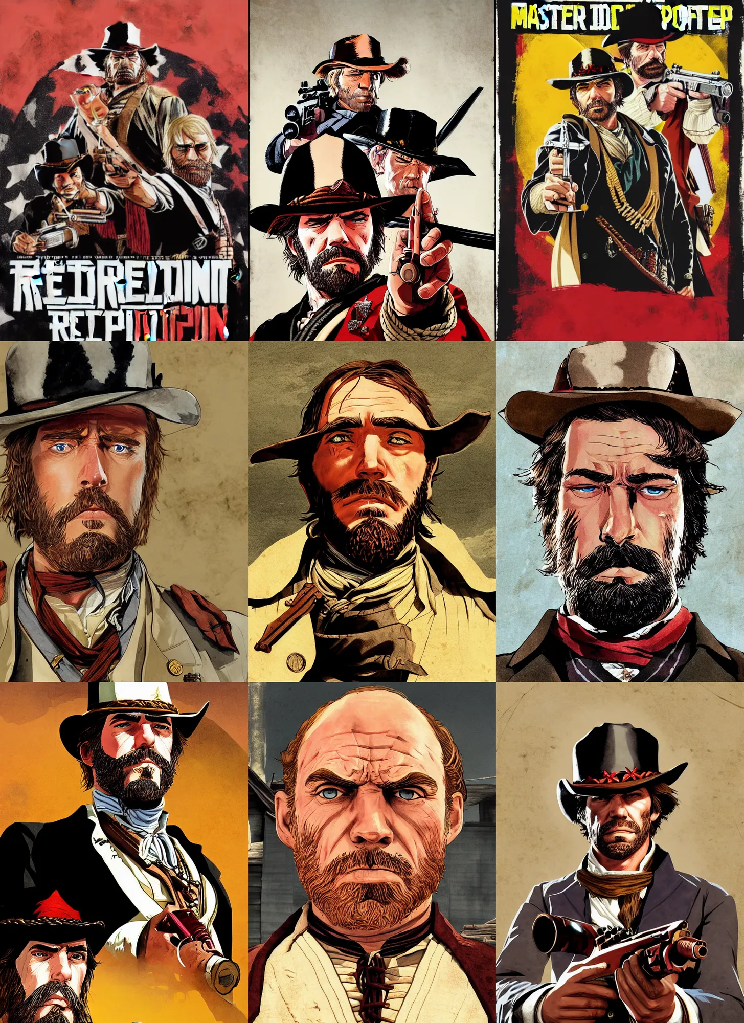 Prompt: master and commander far side of the world, red dead redemption art style, rockstar games art, semi - realistic anime, portrait, beautiful face, symmetrical face