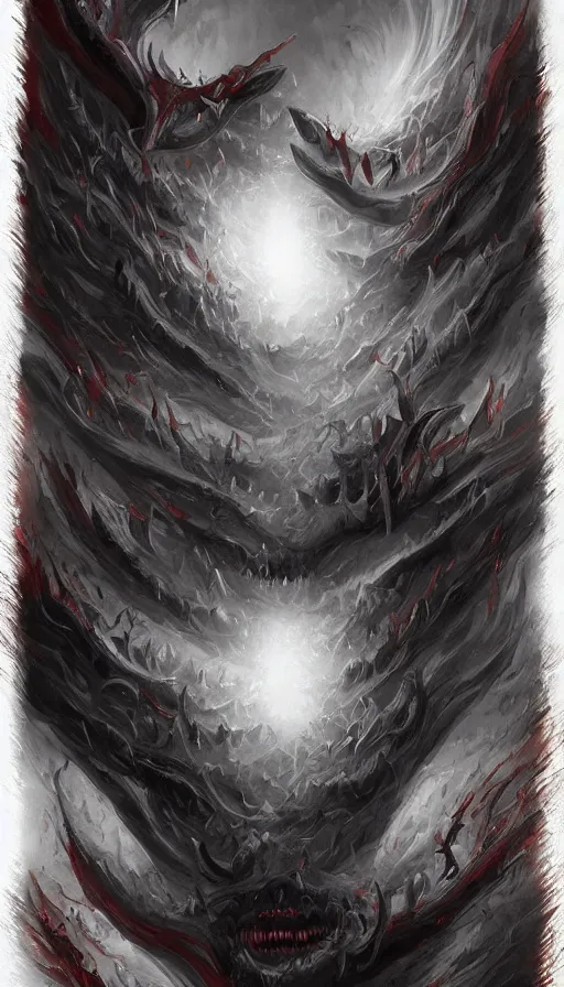 Prompt: a storm vortex made of many demonic eyes and teeth, by charlie bowater