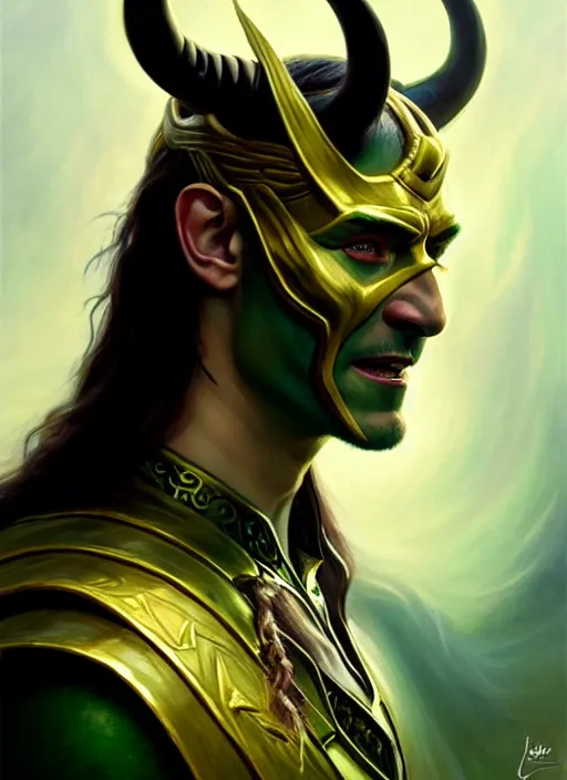 Prompt: a _ fantasy _ style _ portrait _ painting _ of folklore loki, wicked, oil _ painting _ unreal _ 5 _ daz. _ rpg _ portrait _ extremely _ detailed _ artgerm _ greg _ rutkowski _ greg