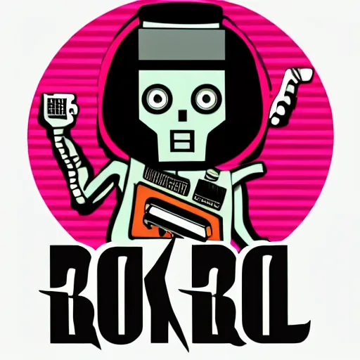 Prompt: rock and roll robot