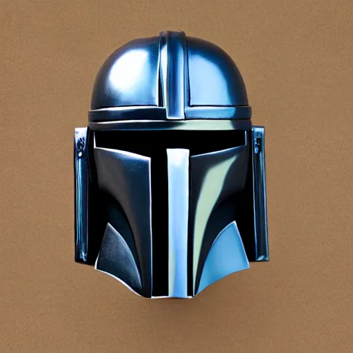 Image similar to a mandalorian mask symmetric