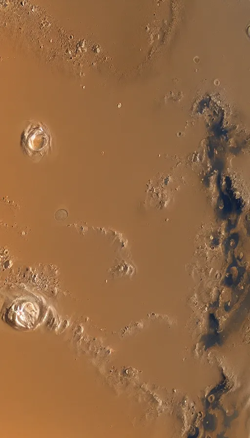 Prompt: mars from space, 1 8 mm, high res, highly detailed, photographed,