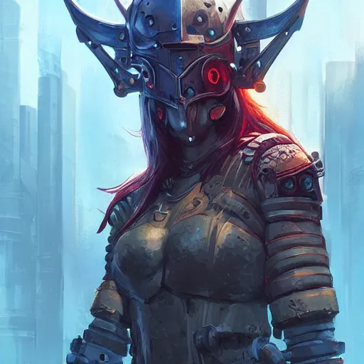 Image similar to cyberpunk viking helmet mask warrior goddess robot ninja fantasy, art gta 5 cover, official fanart behance hd artstation by jesper ejsing, by rhads, makoto shinkai and lois van baarle, ilya kuvshinov, ossdraws