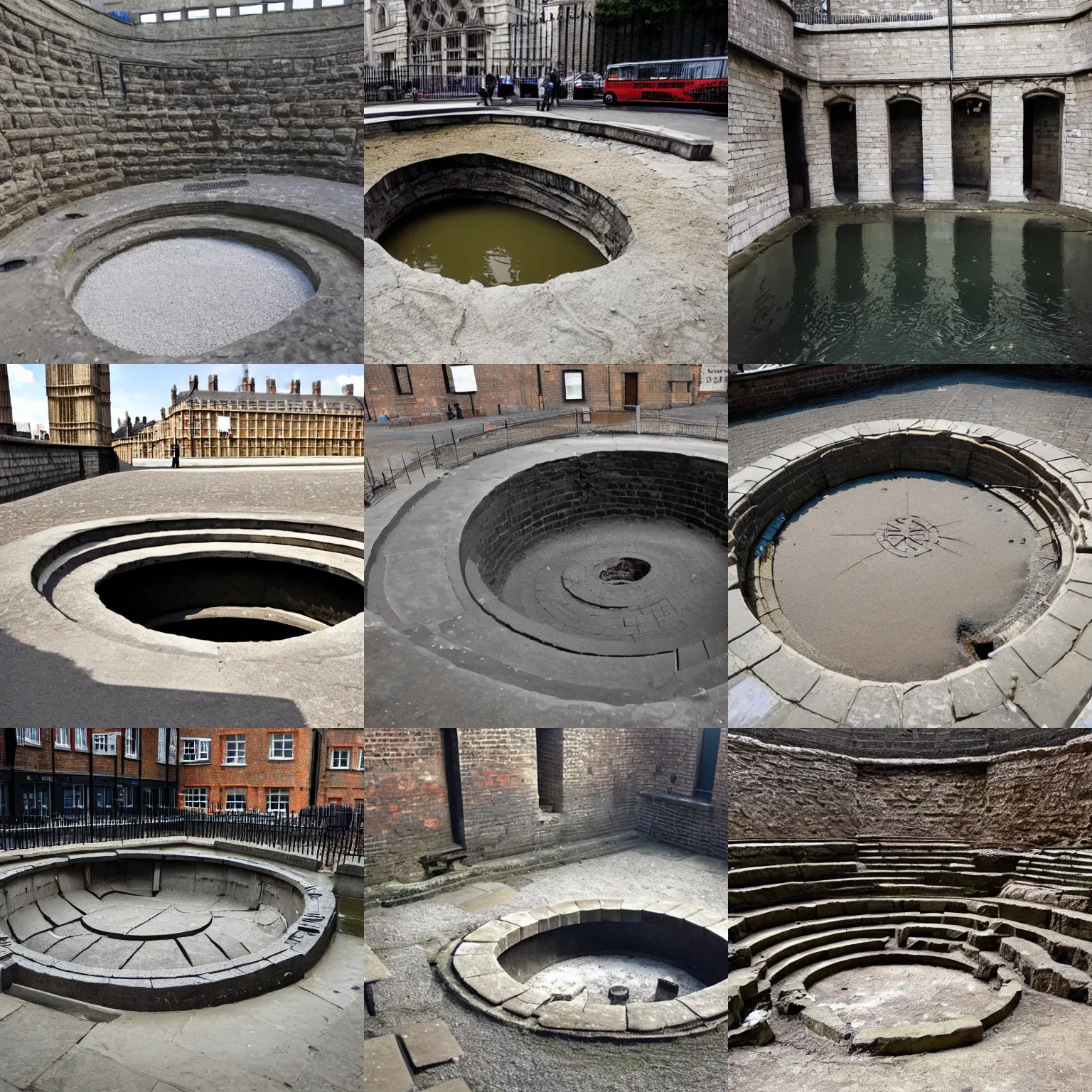 Prompt: an sarlaac pit in london