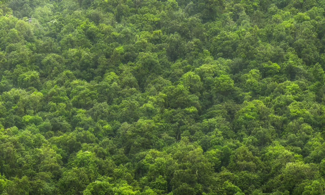 Prompt: a photograph of a forest with trees and shrubs taken in rainy season, 4k, detailed, hyper realistic,
