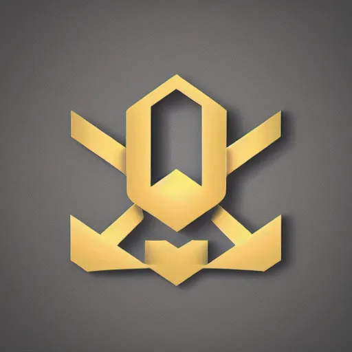 Prompt: a beautiful logo of mnd, metallic, low poly, vector art