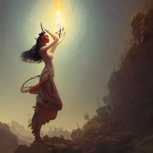 Prompt: reaching enlightenment, highly detailed, digital painting, artstation, sharp focus, smooth, concept art, illustration, art by peter mohrbacher and emmanuel shiu and martin johnson heade and bastien lecouffe - deharme