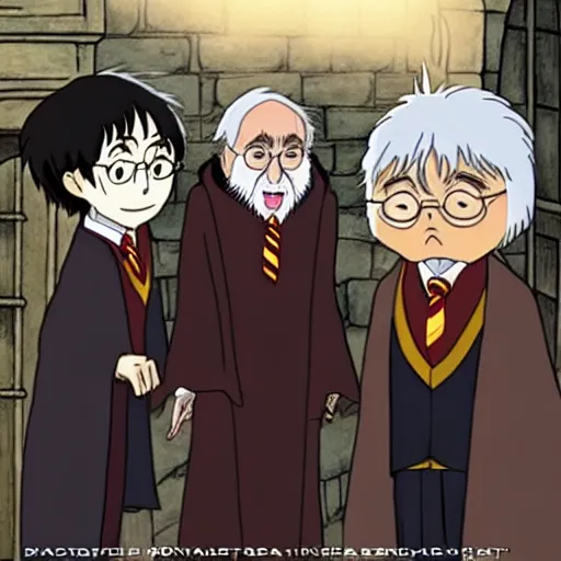 Prompt: harry potter, hayao miyazaki