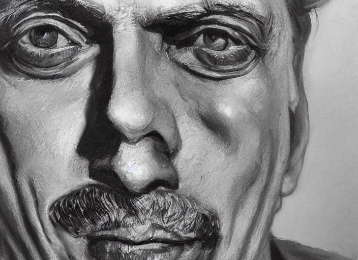Prompt: a highly detailed beautiful portrait of the face of steve buscemi carved on the side of a mountain, by gregory manchess, james gurney, james jean