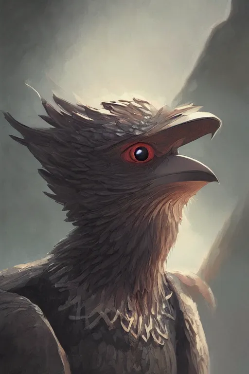 Image similar to kenku, highly detailed, d & d, fantasy, portrait, highly detailed, headshot, digital painting, trending on artstation, concept art, sharp focus, illustration, art by artgerm and greg rutkowski and magali villeneuve