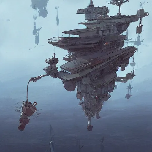 Image similar to flying ship by Ian McQue